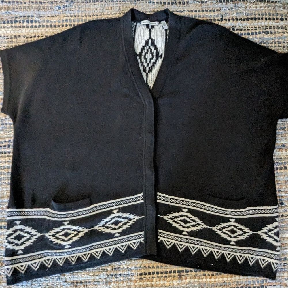 Cashmere Merino Wool Cardigan Poncho Beach Festival Coastal Southwest OSFM